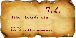 Tibor Lukrécia névjegykártya